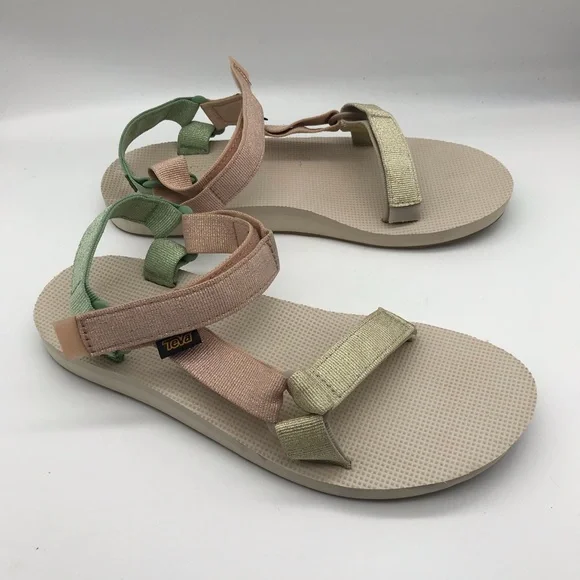 Teva Women's Original Universal Metallic Sandal Metallic Clay Multi Size 9 - Picture 2 of 9